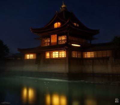 城市夜景高清摄影，霓虹灯光都市街道长曝光照片